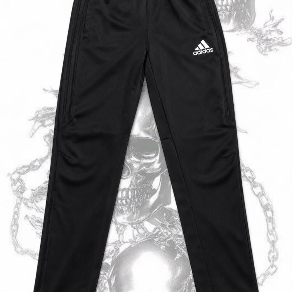 Adidas black kids track pants